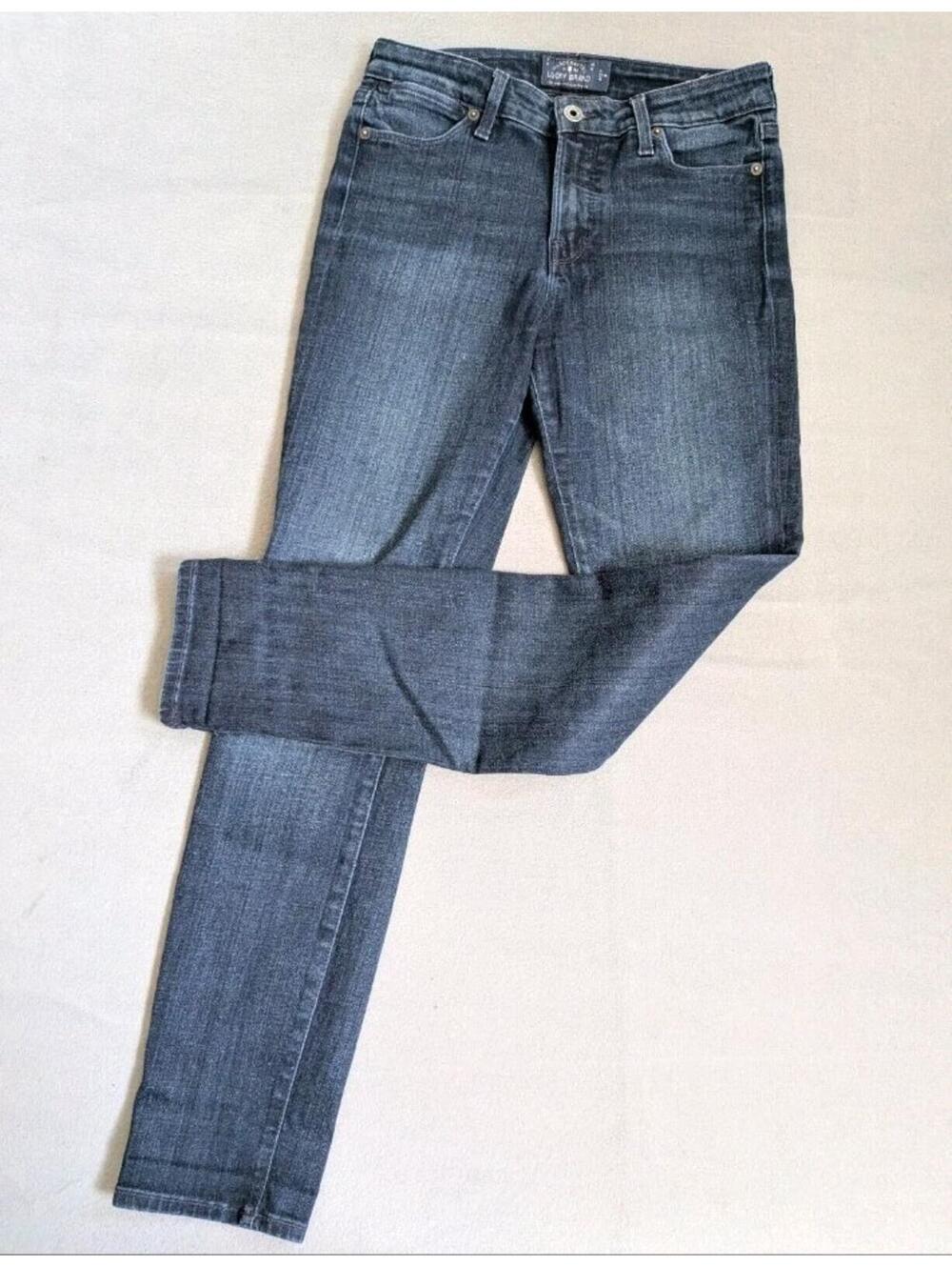 Lucky Brand Hayden Skinny Jeans Womens 4 Blue Mid Rise Dark Wash Denim Stretch
